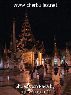 légende: Shwedagon Paya by night Yangon 11
qualityCode=raw
sizeCode=half

Données de l'image originale:
Taille originale: 155594 bytes
Temps d'exposition: 1/50 s
Diaph: f/180/100
Heure de prise de vue: 2002:08:19 19:53:53
Flash: non
Focale: 42/10 mm
